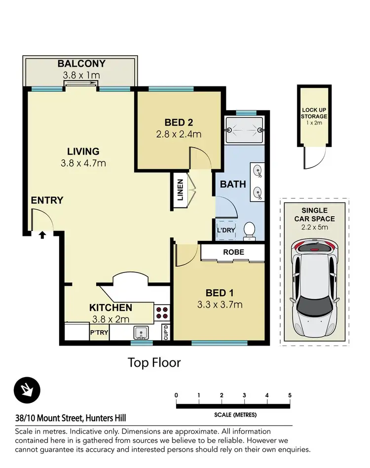 Floorplan of Homely apartment listing, 38/10 Mount Street, Hunters Hill NSW 2110