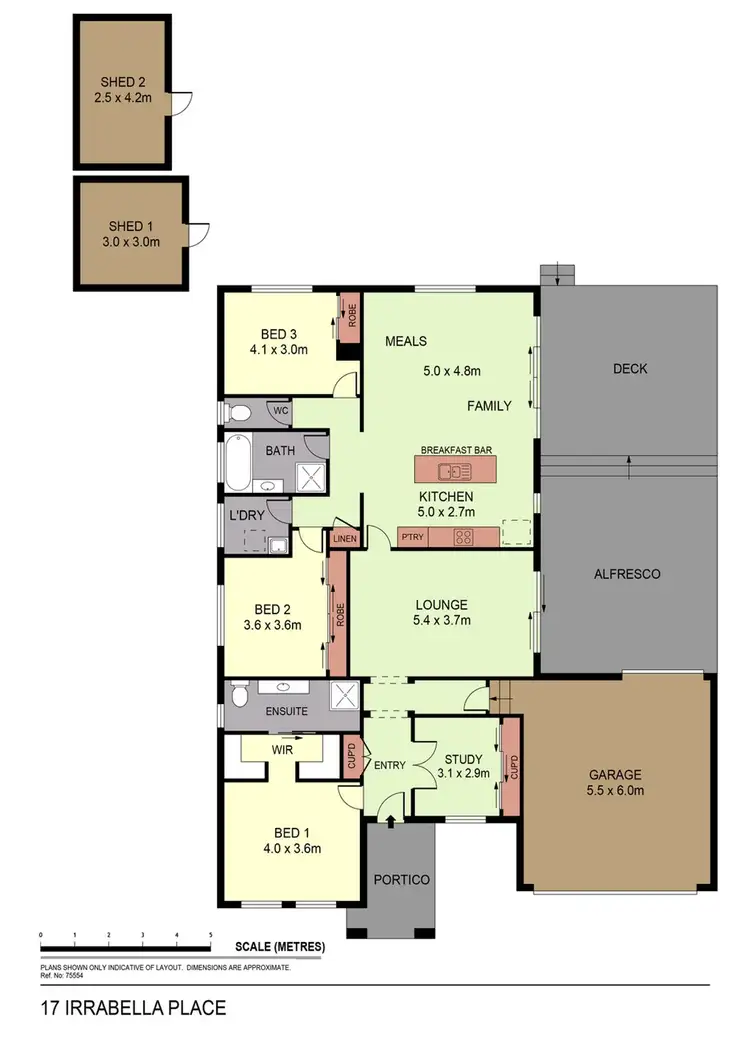 Floorplan of Homely house listing, 17 Irrabella Place, Kangaroo Flat VIC 3555