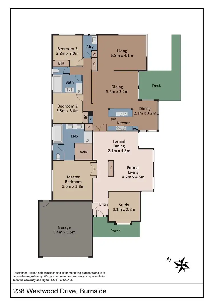 Floorplan of Homely house listing, 238 Westwood Drive, Burnside VIC 3023