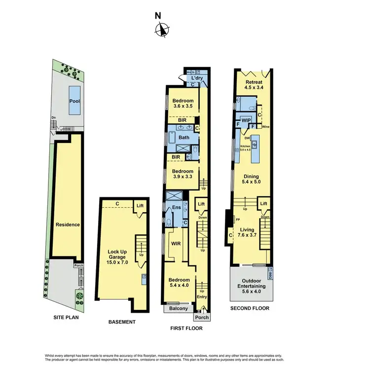 Floorplan of Homely townhouse listing, 110A The Boulevard, Aberfeldie VIC 3040