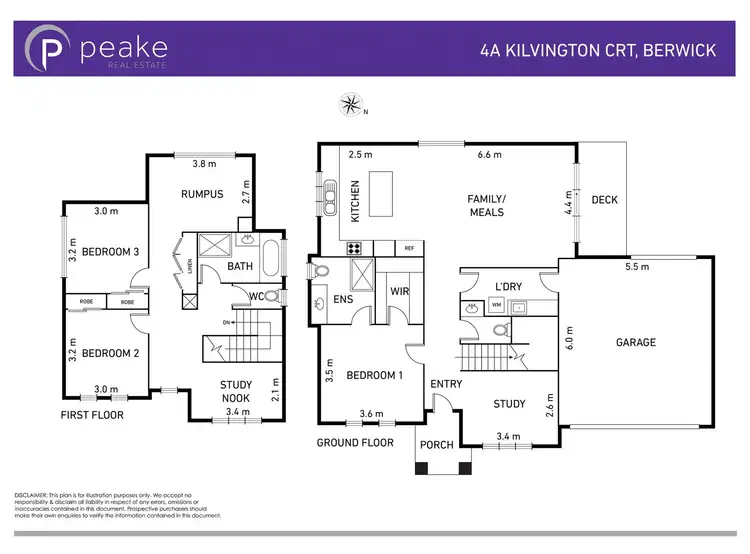 Floorplan of Homely townhouse listing, 4A Kilvington Court, Berwick VIC 3806