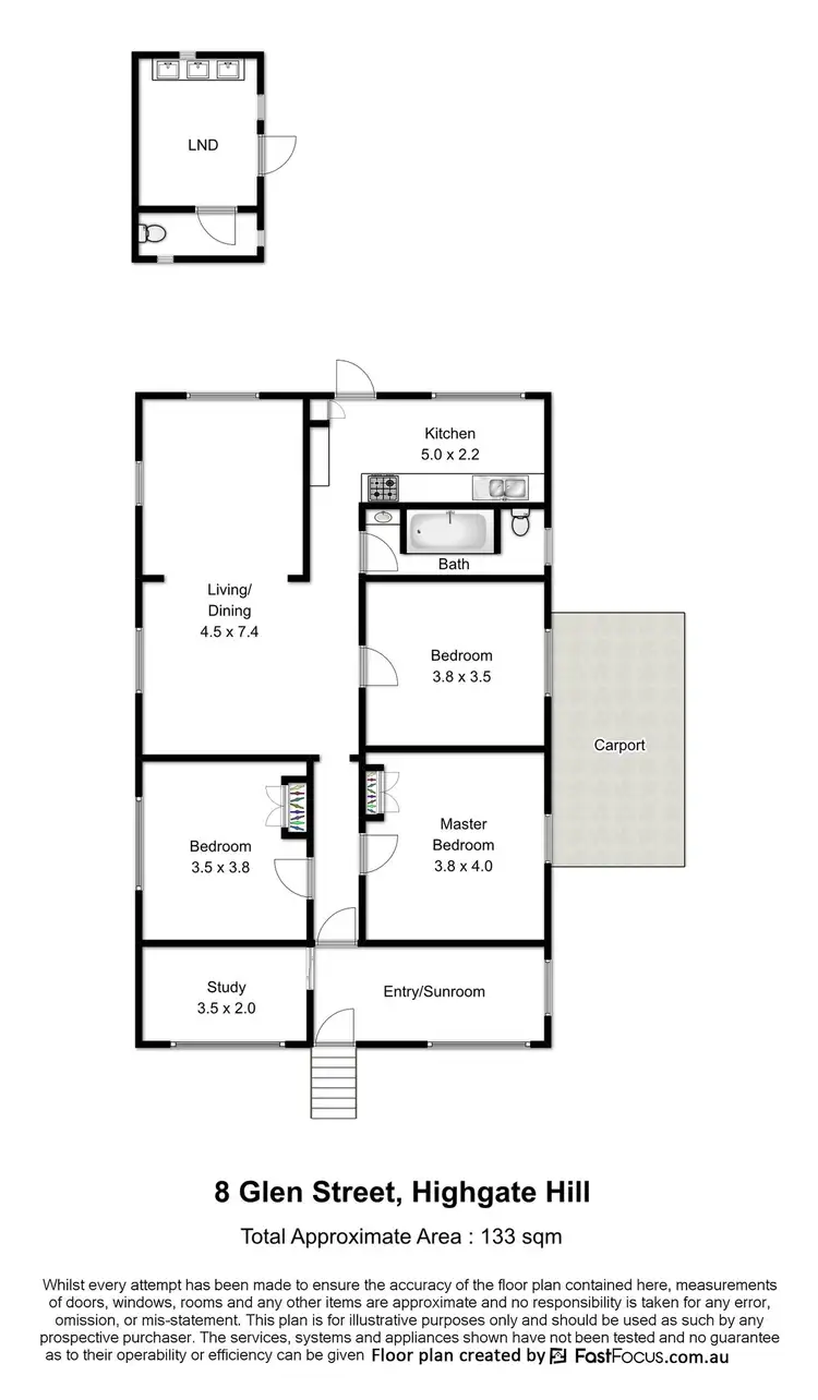 Floorplan of Homely house listing, 8 Glen Street, Highgate Hill QLD 4101
