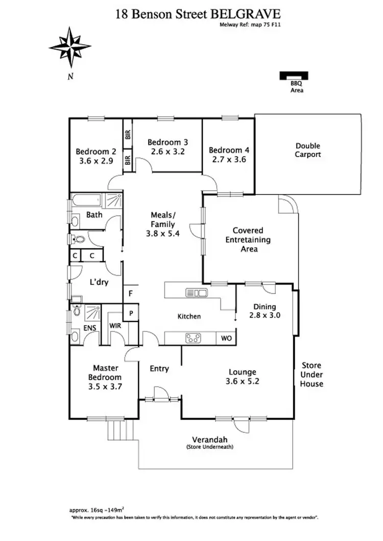Floorplan of Homely house listing, 18 Benson Street, Belgrave VIC 3160