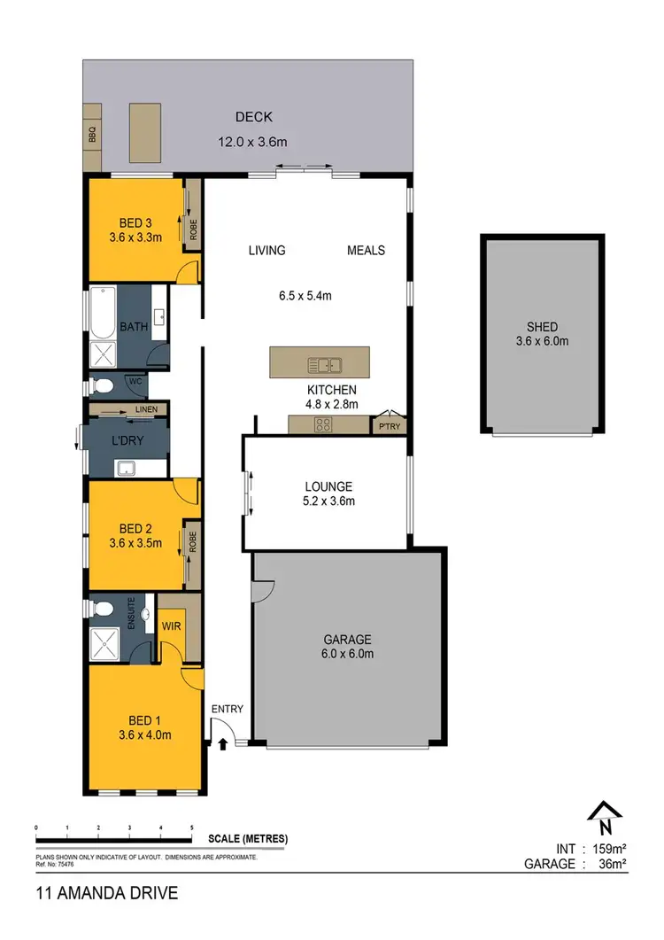 Floorplan of Homely house listing, 11 Amanda Drive, Maiden Gully VIC 3551