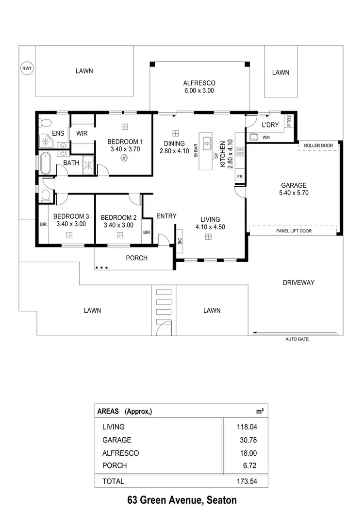 Floorplan of Homely house listing, 63 Green Avenue, Seaton SA 5023
