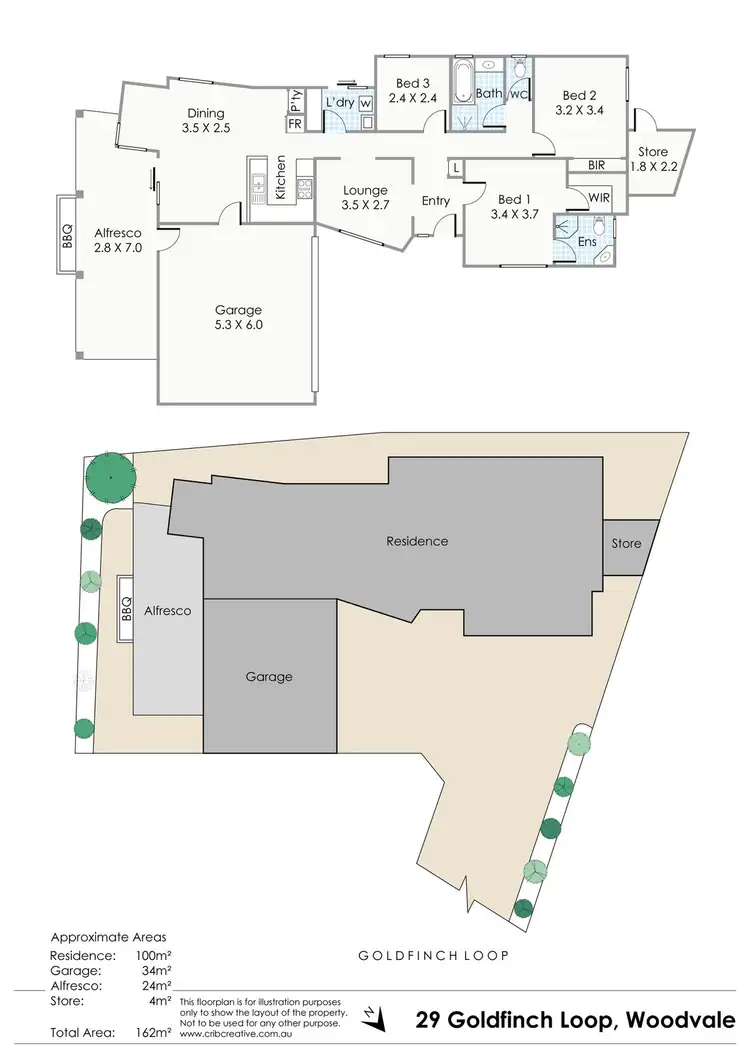 Floorplan of Homely house listing, 29 Goldfinch Loop, Woodvale WA 6026