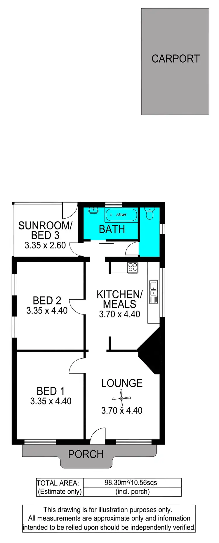 Floorplan of Homely house listing, 100 Grand Junction Road, Rosewater SA 5013
