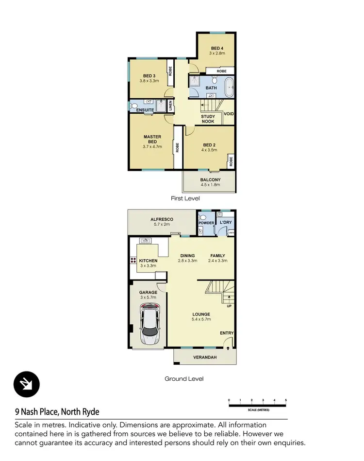 Floorplan of Homely semi-detached listing, 9 Nash Place, North Ryde NSW 2113