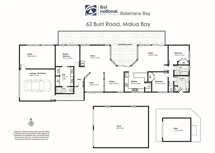 Floorplan of Homely rural property listing, 62 Burri Road, Malua Bay NSW 2536