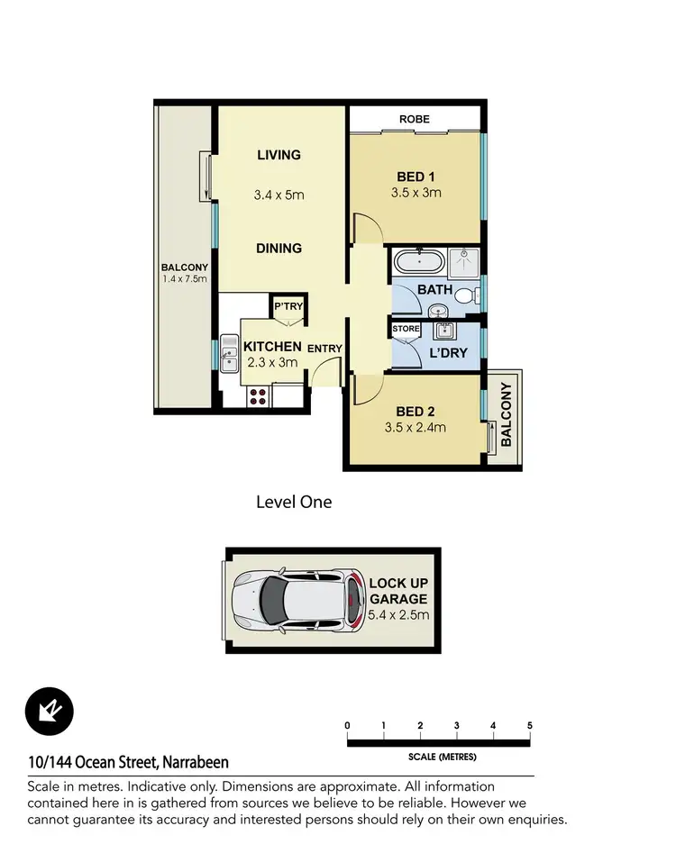Floorplan of Homely unit listing, 10/144 Ocean Street, Narrabeen NSW 2101