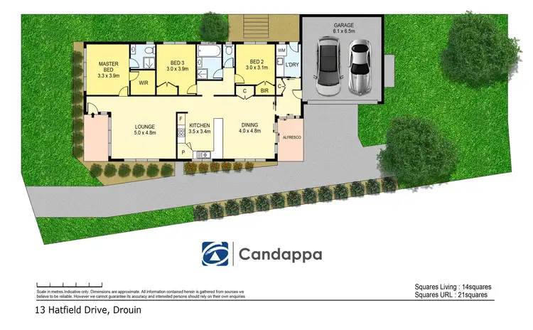 Floorplan of Homely house listing, 13 Hatfield Drive, Drouin VIC 3818
