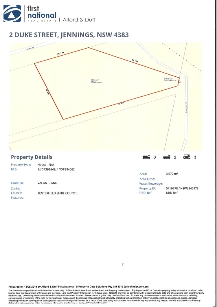 Floorplan of Homely house listing, 2 Duke Street, Jennings NSW 4383