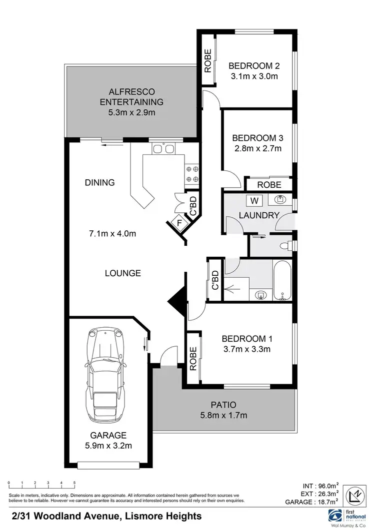 Floorplan of Homely unit listing, 2/31 Woodland Avenue, Lismore Heights NSW 2480