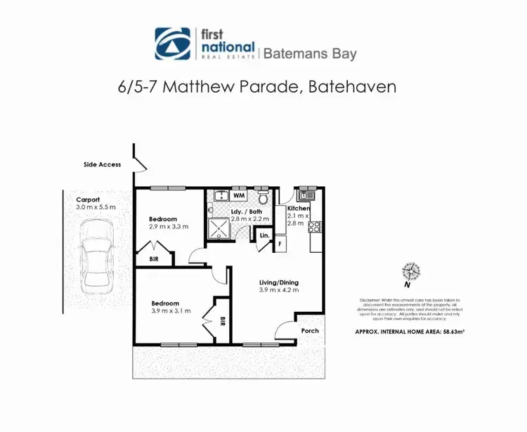Floorplan of Homely unit listing, 6/5-7 Matthew Parade, Batehaven NSW 2536