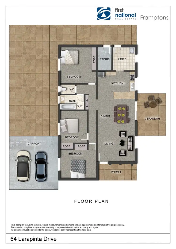 Floorplan of Homely house listing, 64 Larapinta Drive, Araluen NT 870