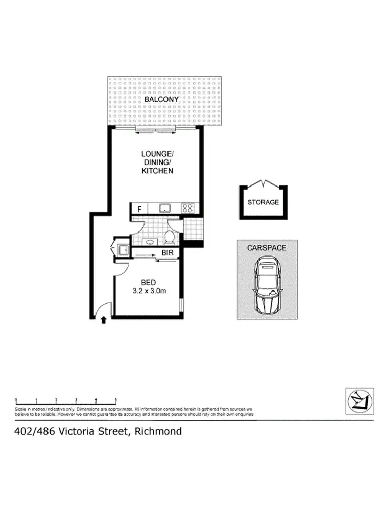 Floorplan of Homely apartment listing, 402/486 Victoria Street, Richmond VIC 3121
