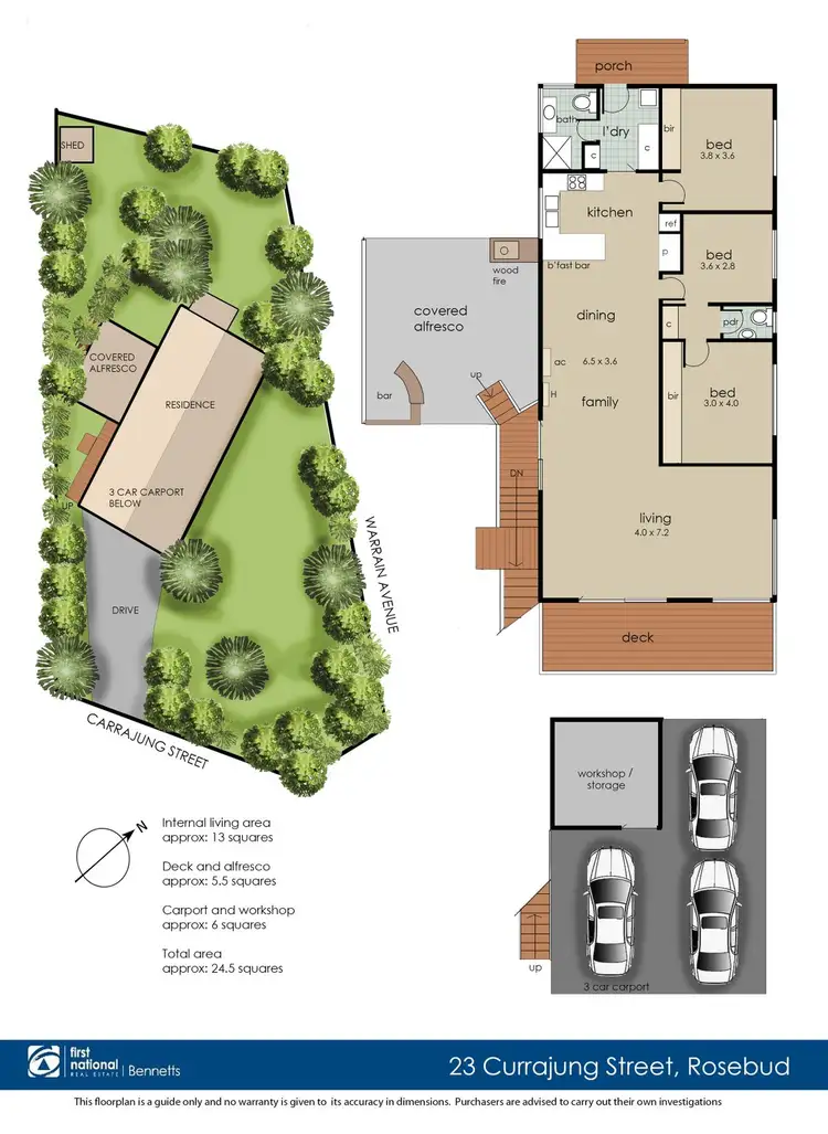 Floorplan of Homely house listing, 23 Carrajung Street, Rosebud VIC 3939