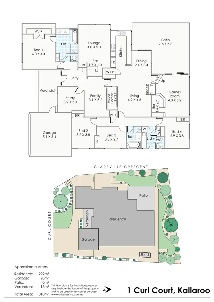 Floorplan of Homely house listing, 1 Curl Court, Kallaroo WA 6025