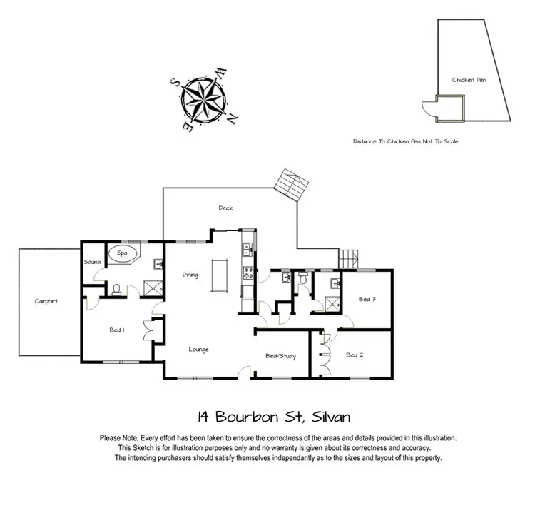 Floorplan of Homely house listing, 14 Bourbon Street, Silvan VIC 3795