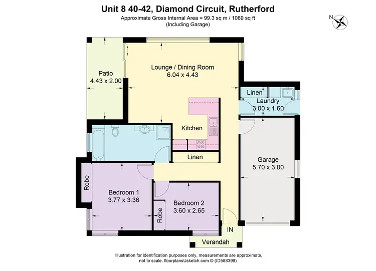 Floorplan of Homely villa listing, 8/40 - 42 Diamond Circuit, Rutherford NSW 2320
