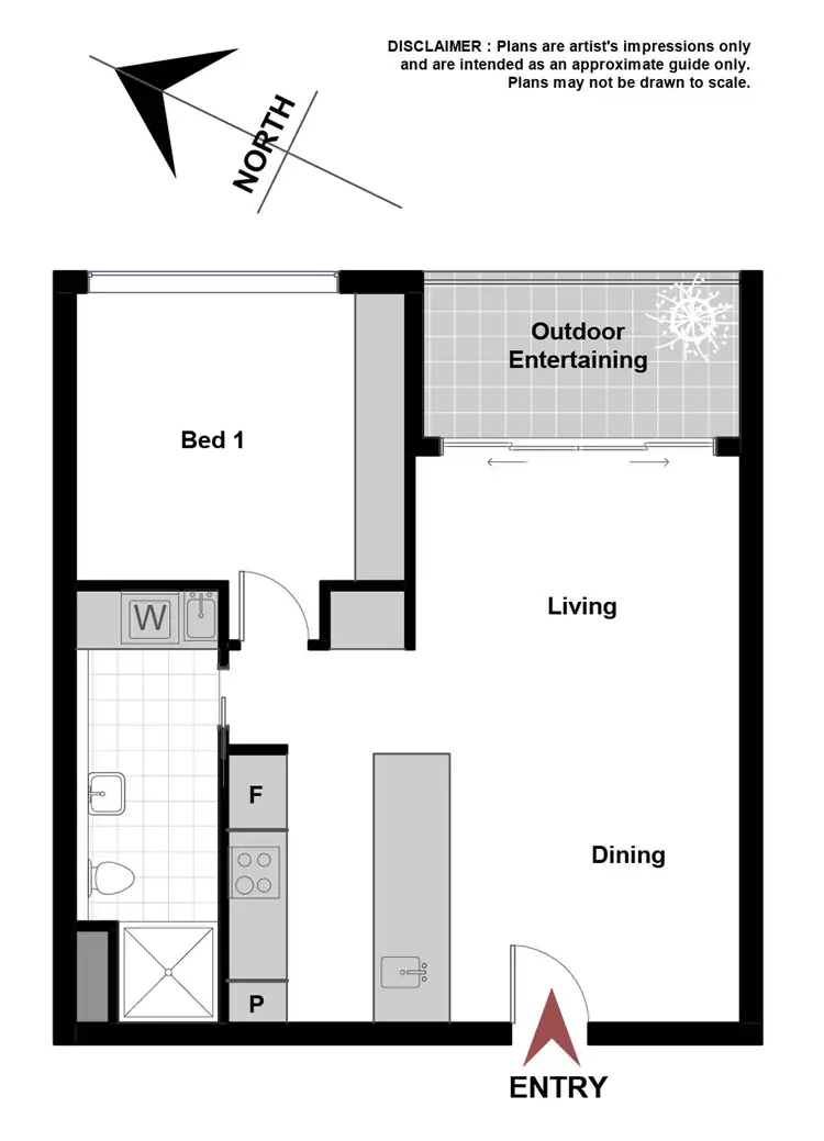 Floorplan of Homely unit listing, 316/50 Eastlake Parade, Kingston ACT 2604