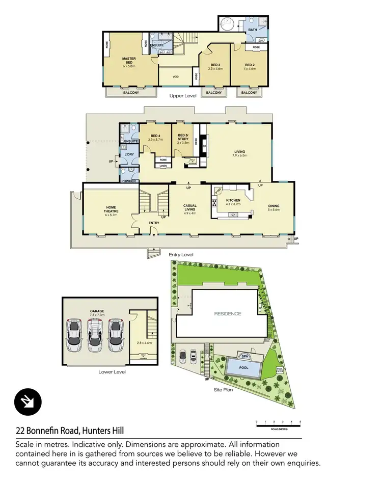 Floorplan of Homely house listing, 22 Bonnefin Road, Hunters Hill NSW 2110