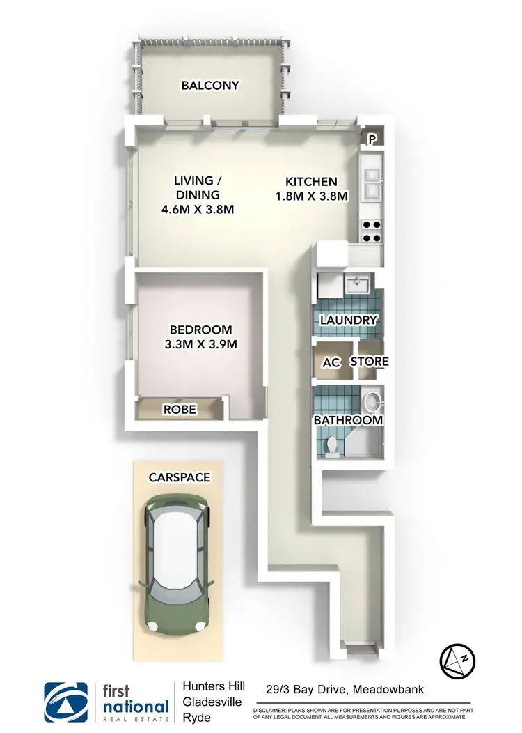 Floorplan of Homely apartment listing, 29/3 Bay Drive, Meadowbank NSW 2114