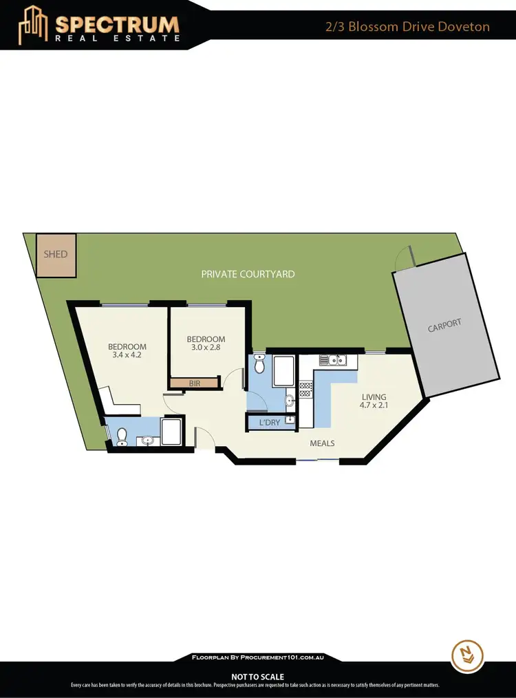 Floorplan of Homely unit listing, 2/3 Blossom Drive, Doveton VIC 3177