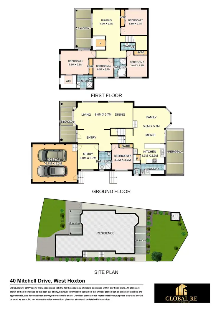 Floorplan of Homely house listing, 40 Mitchell Drive, West Hoxton NSW 2171
