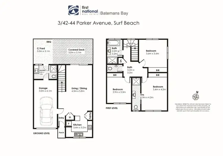 Floorplan of Homely unit listing, 3/42-44 Parker Avenue, Surf Beach NSW 2536
