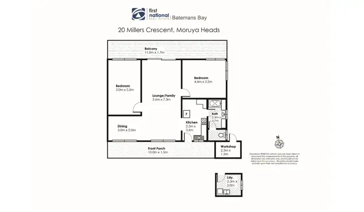 Floorplan of Homely house listing, 20 Millers Crescent, Moruya Heads NSW 2537