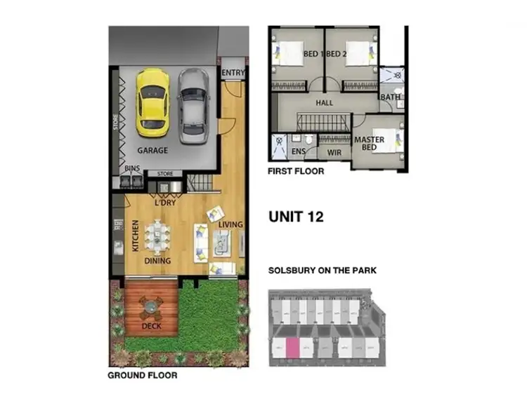 Floorplan of Homely townhouse listing, 7 Bavadia Place, Keysborough VIC 3173