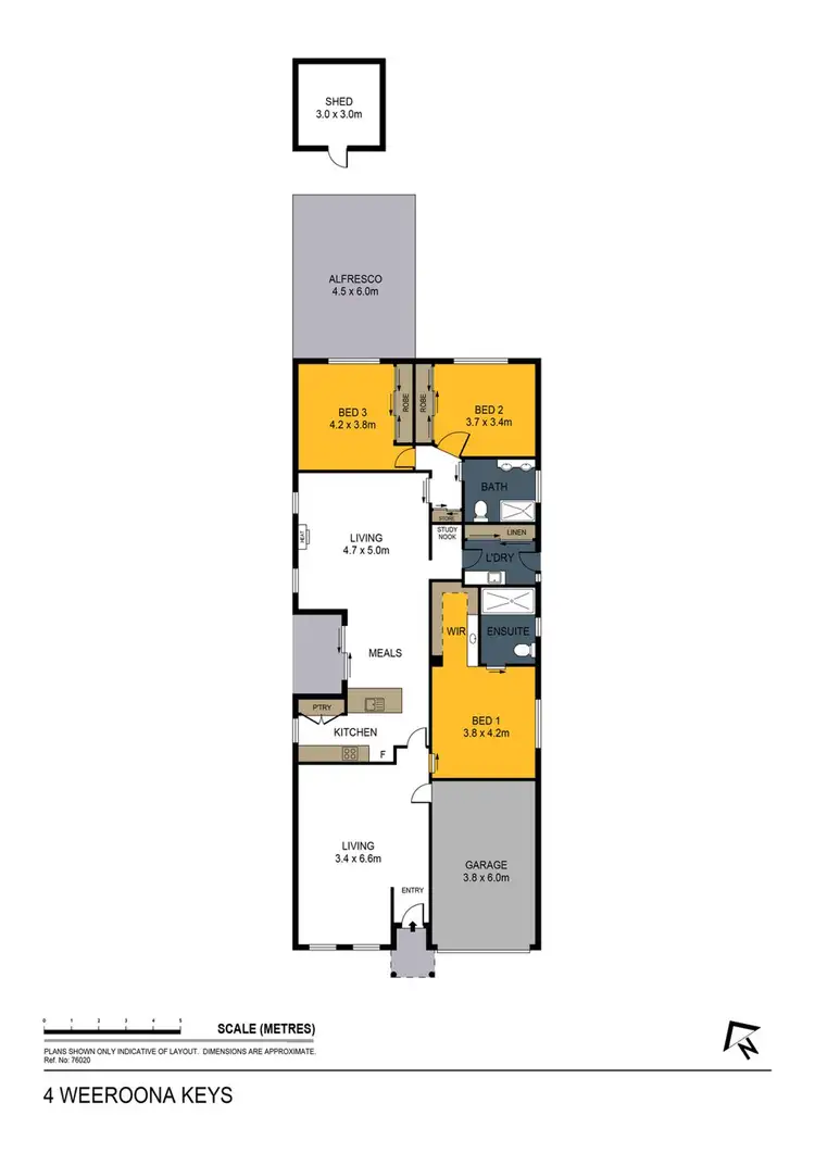Floorplan of Homely house listing, 4 Weeroona Keys, East Bendigo VIC 3550