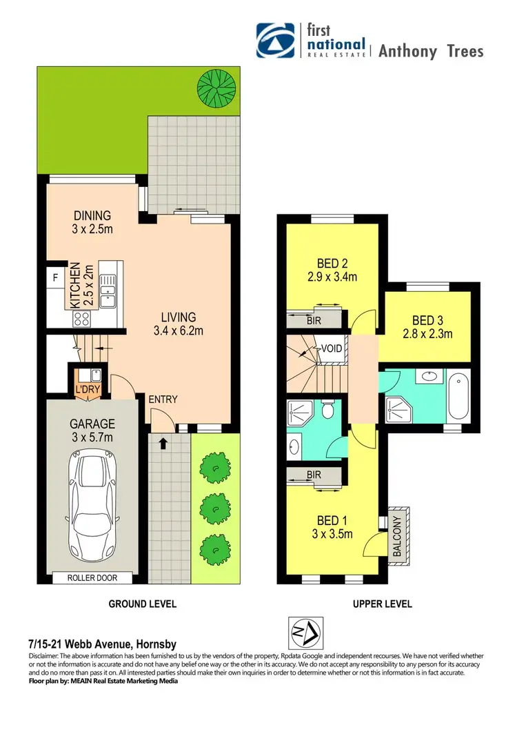 Floorplan of Homely townhouse listing, 7/15-21 Webb Avenue, Hornsby NSW 2077