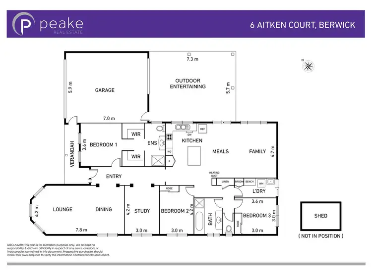 Floorplan of Homely house listing, 6 Aitken Court, Berwick VIC 3806