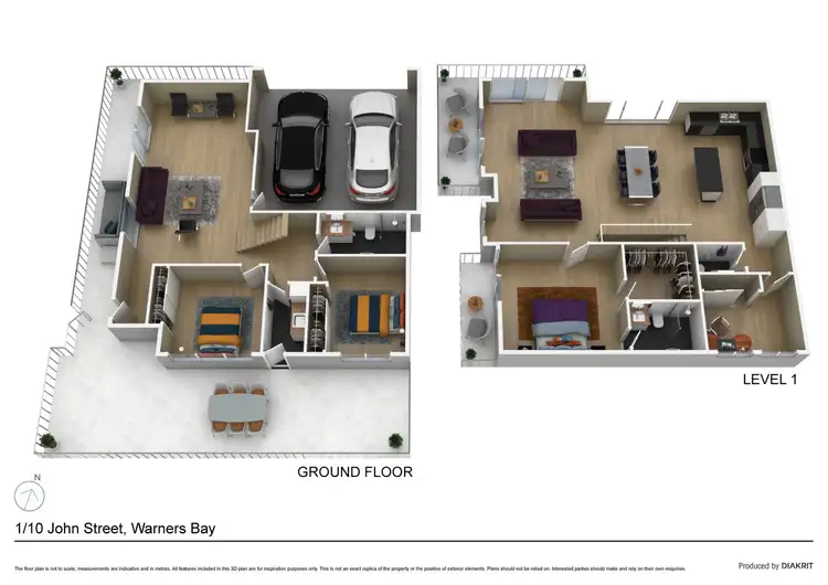 Floorplan of Homely townhouse listing, 1/10 John Street, Warners Bay NSW 2282