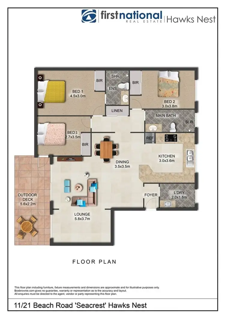 Floorplan of Homely unit listing, 11/21 Beach Road, Hawks Nest NSW 2324