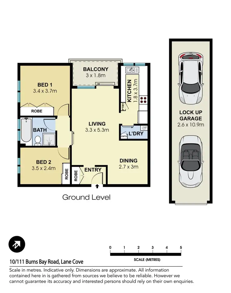 Floorplan of Homely apartment listing, 10/111 Burns Bay Road, Lane Cove NSW 2066