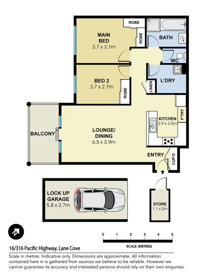 Floorplan of Homely apartment listing, 16/316 Pacific Highway, Lane Cove NSW 2066