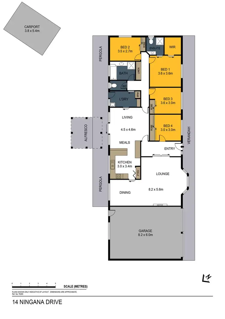 Floorplan of Homely house listing, 14 Ningana Drive, Kennington VIC 3550