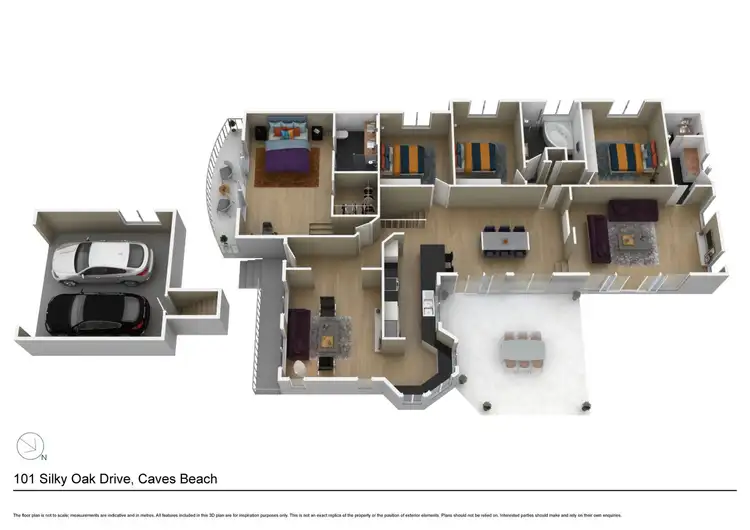 Floorplan of Homely house listing, 101 Silky Oak Drive, Caves Beach NSW 2281