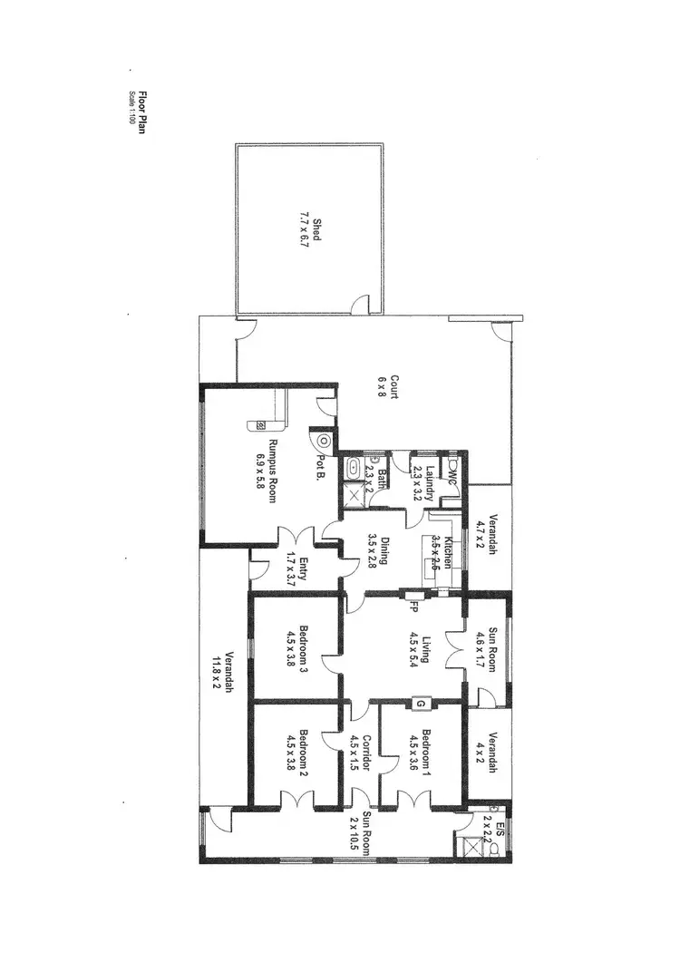 Floorplan of Homely rural property listing, 1447 Brookman Road, Hope Forest SA 5172