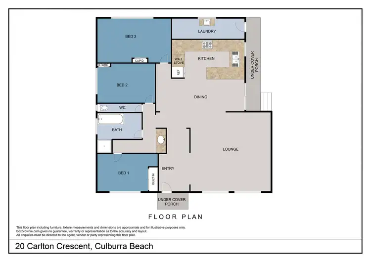 Floorplan of Homely house listing, 20 Carlton Crescent, Culburra Beach NSW 2540