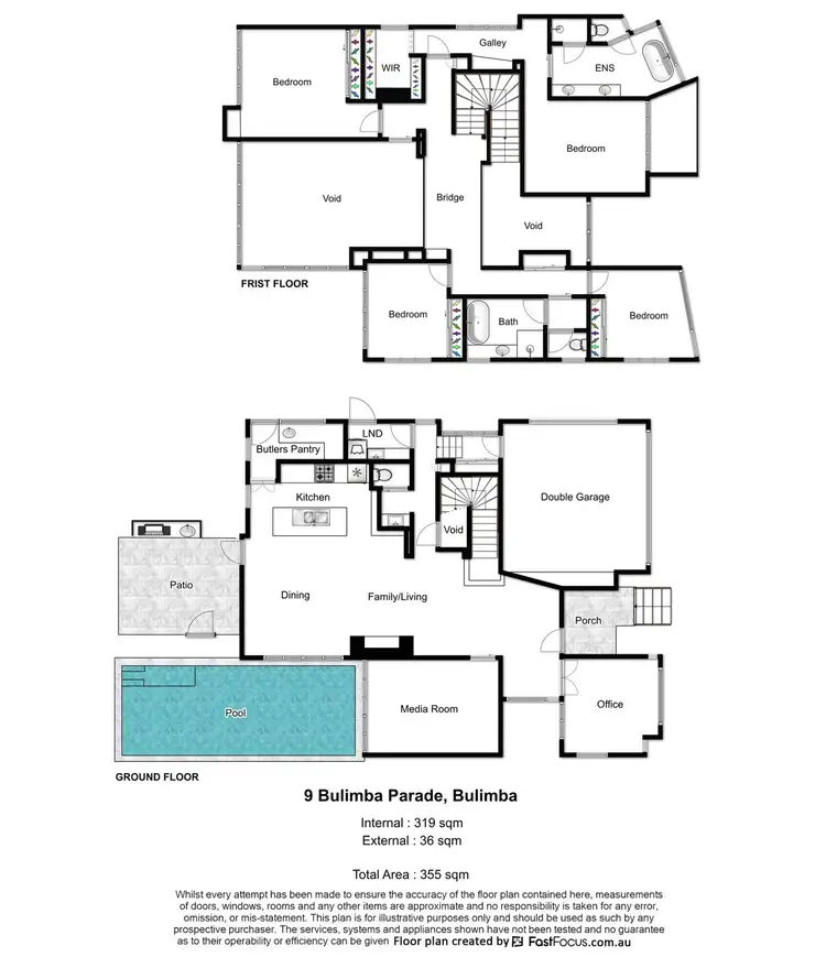 Floorplan of Homely house listing, 9 Bulimba Parade, Bulimba QLD 4171