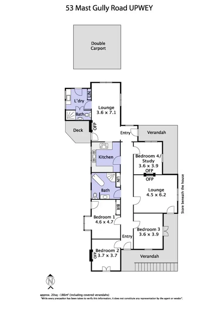 Floorplan of Homely house listing, 53 MAST GULLY ROAD, Upwey VIC 3158