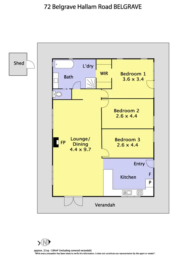Floorplan of Homely house listing, 72 Belgrave-Hallam Road, Belgrave VIC 3160