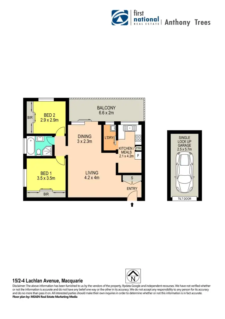 Floorplan of Homely unit listing, 15/2-4 Lachlan Avenue, Macquarie Park NSW 2113