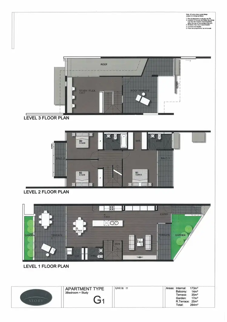Floorplan of Homely townhouse listing, 77/89 Lambert Street, Kangaroo Point QLD 4169