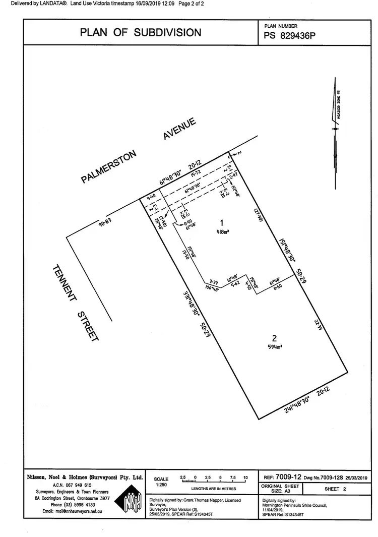 Floorplan of Homely land listing, Lot 1 & 2/199 Palmerston Avenue, Dromana VIC 3936
