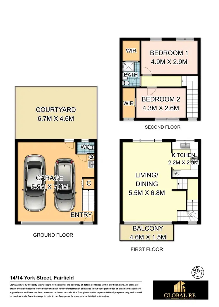 Floorplan of Homely townhouse listing, 14/14-16 York St, Fairfield NSW 2165